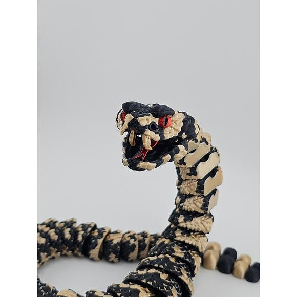 Rattle Snake 3D Printed Articulated Desk Pet Decor Unique Realistic - Picture 4 of 10